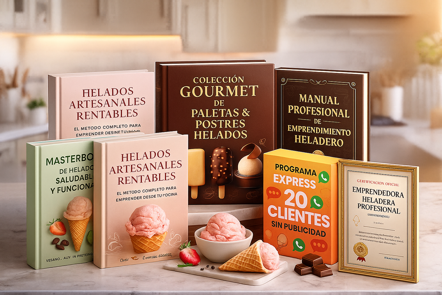 PACK 7 EN 1: Helados Artesanales Rentables — Aprendé, Producí y Vendé en 7 Días